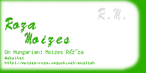 roza moizes business card